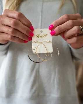 Gold Spiral Hoop Earring