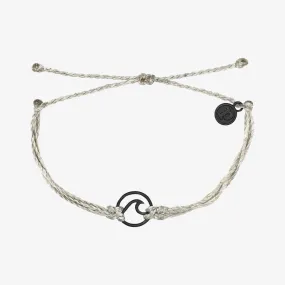 Grey Black Wave Charm Bracelet