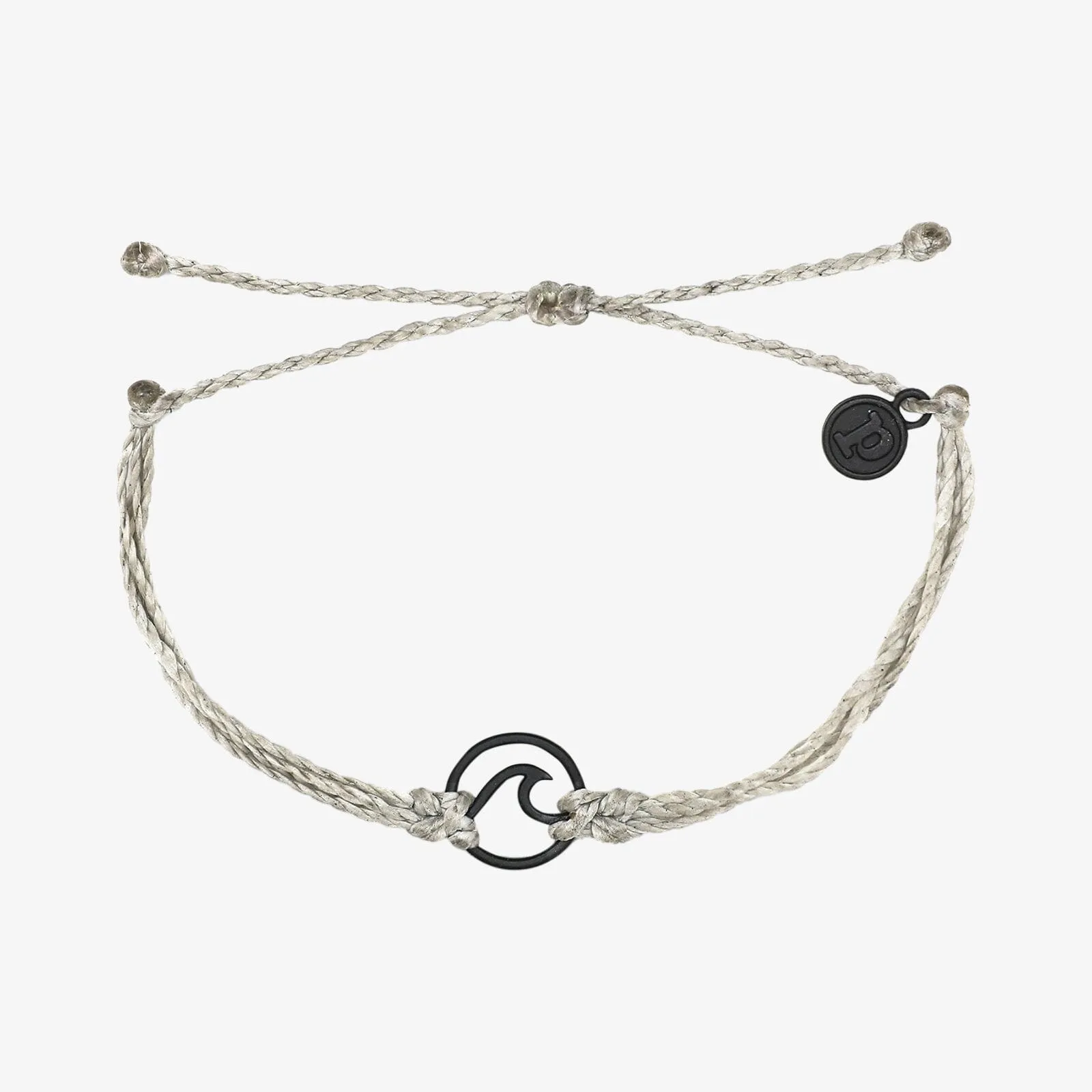Grey Black Wave Charm Bracelet