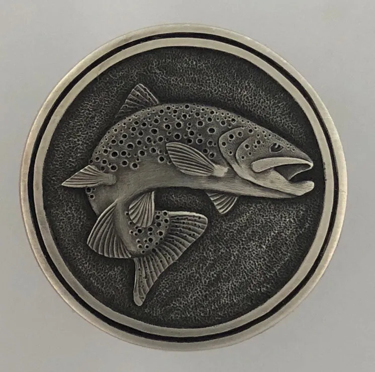 Hand Engraved Trout by Oyster