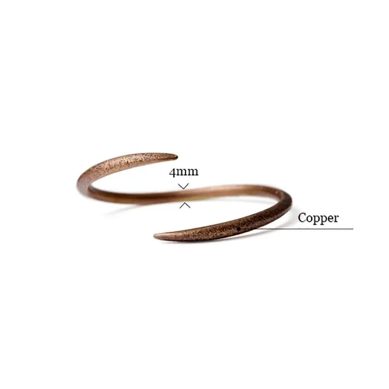 Handmade Vintage Cuff Solid Copper Bangle Bracelet