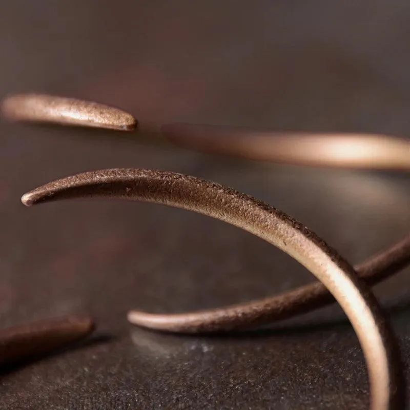 Handmade Vintage Cuff Solid Copper Bangle Bracelet