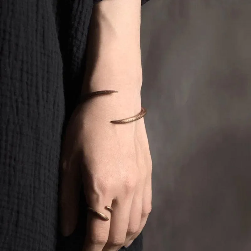 Handmade Vintage Cuff Solid Copper Bangle Bracelet