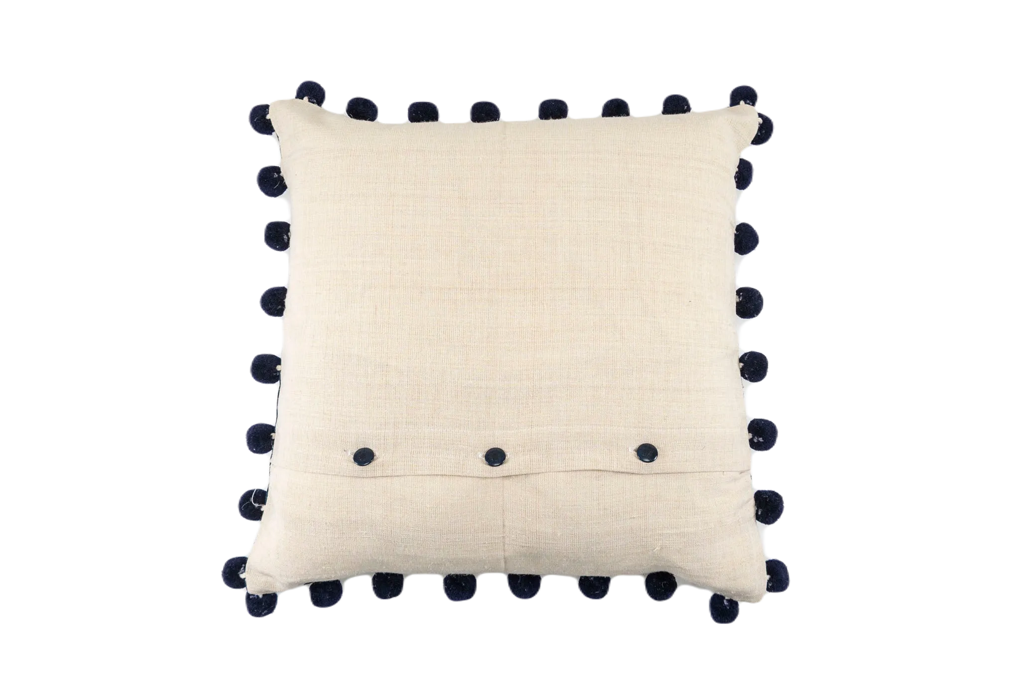 Handwoven antique Hungarian hemp, wax resist dyed Indigo - P204