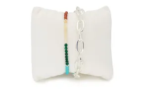 Harlequin 2 Layer Gemstone Bracelet Stack