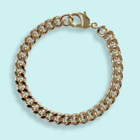 HEAVY GOLD CURB CHAIN BRACELET