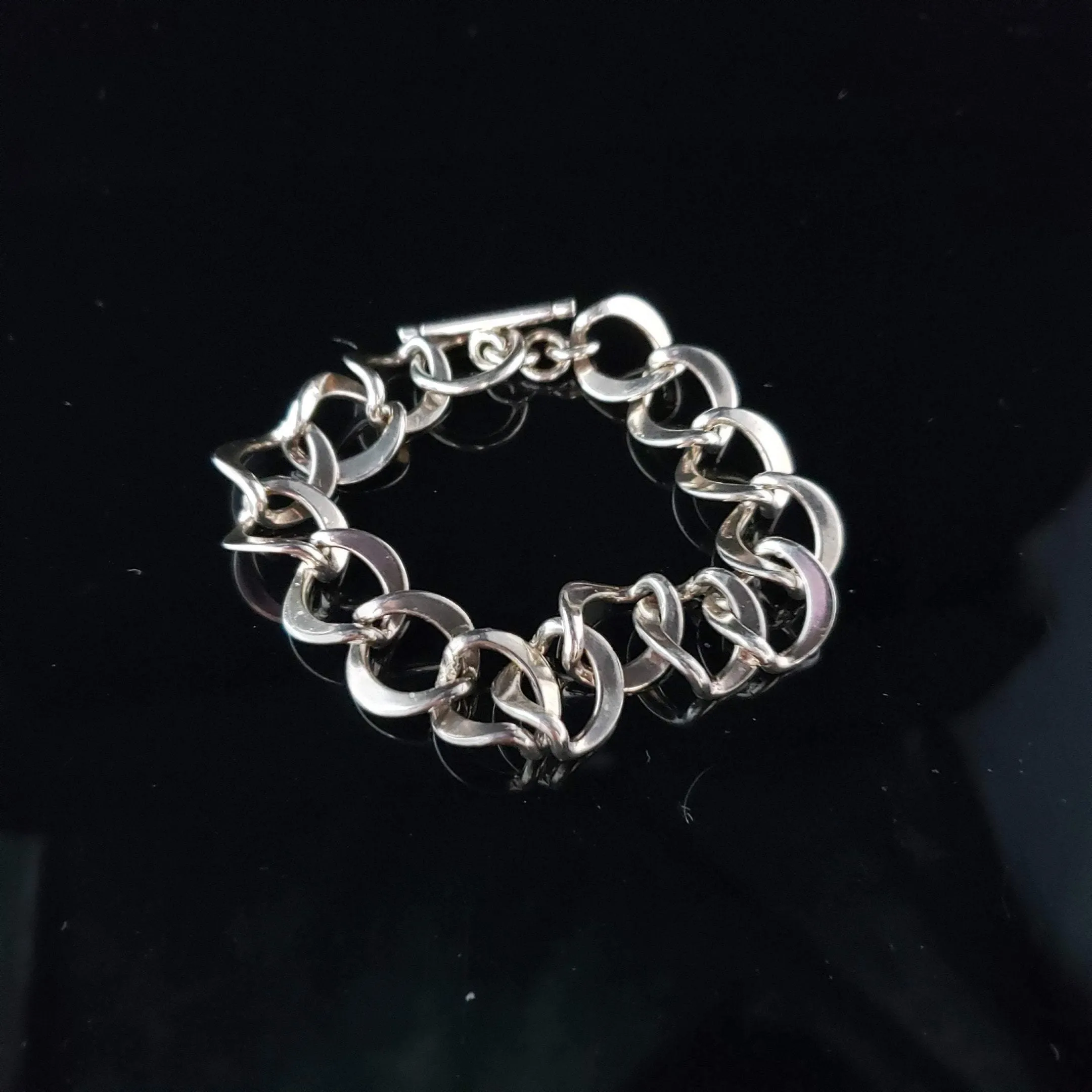 Heavy  silver chain bracelet