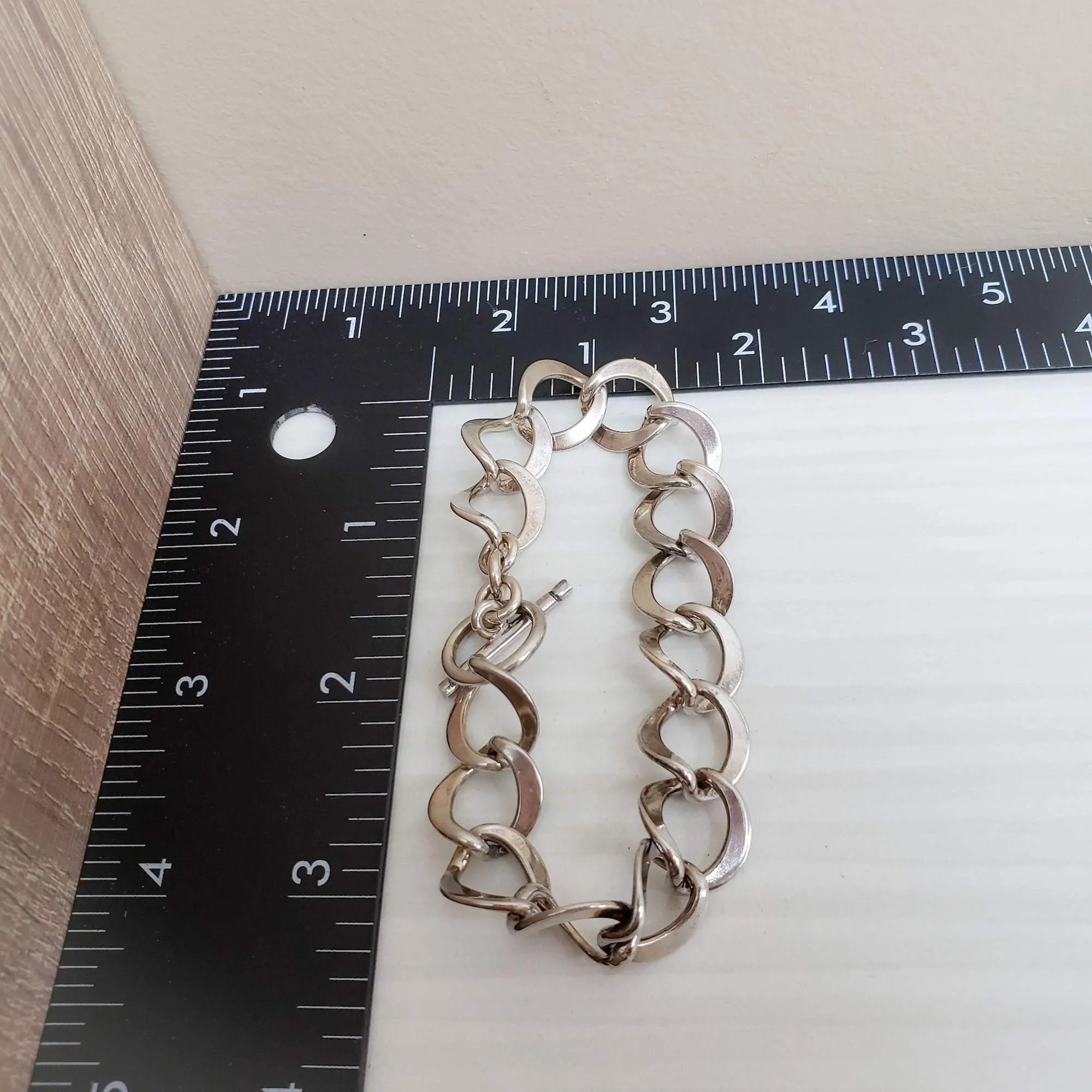 Heavy  silver chain bracelet
