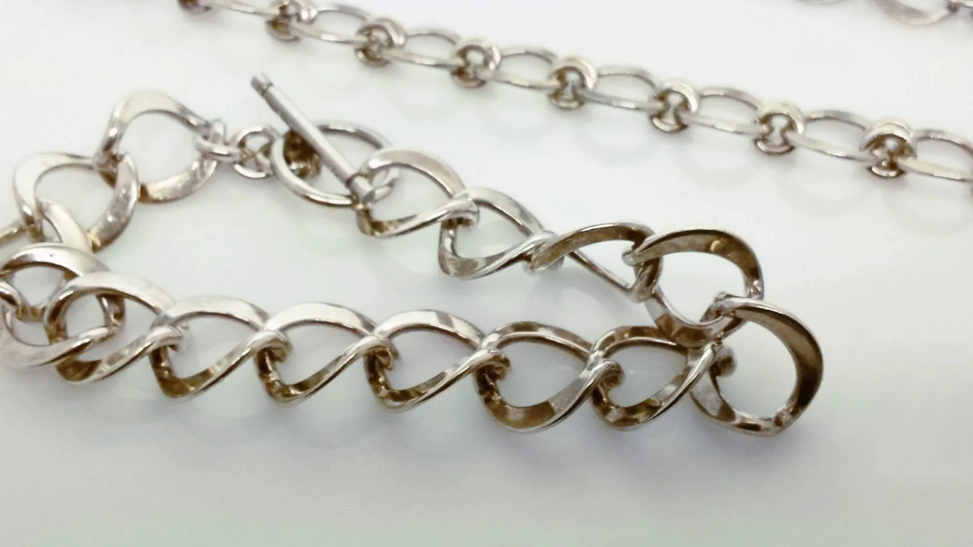 Heavy  silver chain bracelet