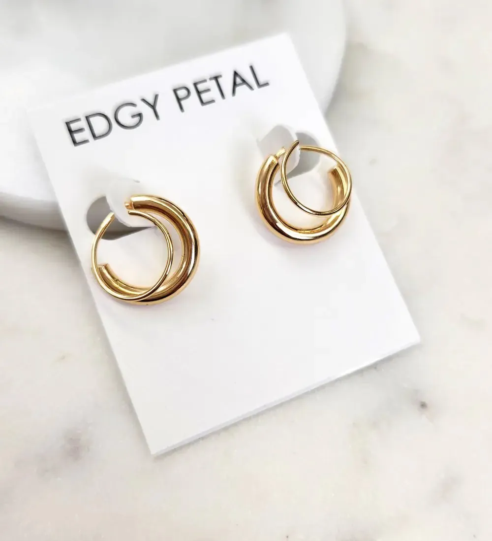 Kate 18kt Gold Plated Spiral Hoop Earrings