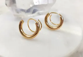 Kate 18kt Gold Plated Spiral Hoop Earrings