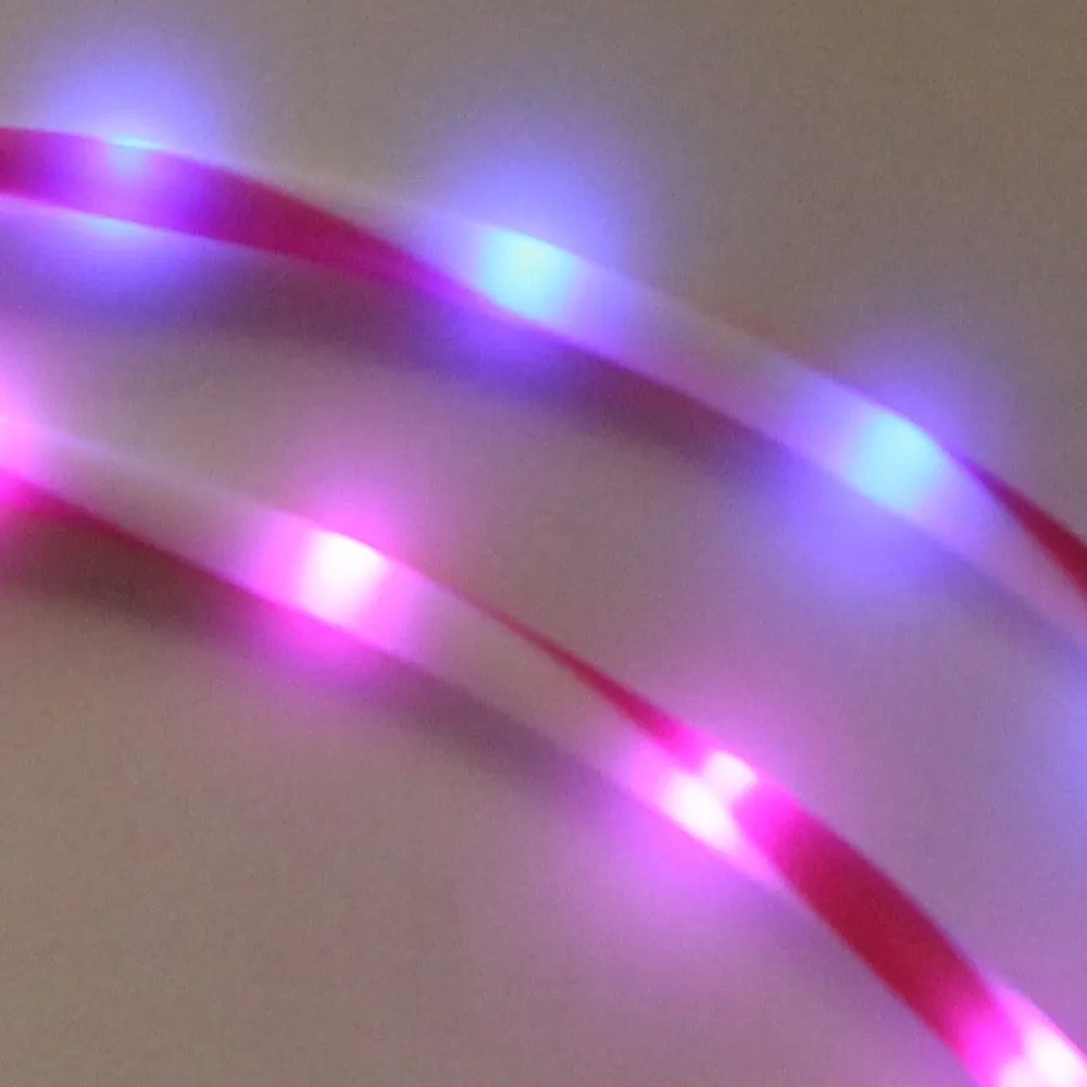 LED Hula Hoop 90cm Flow Toy - Light Up Colapsable Hoola Hoop for Light Play