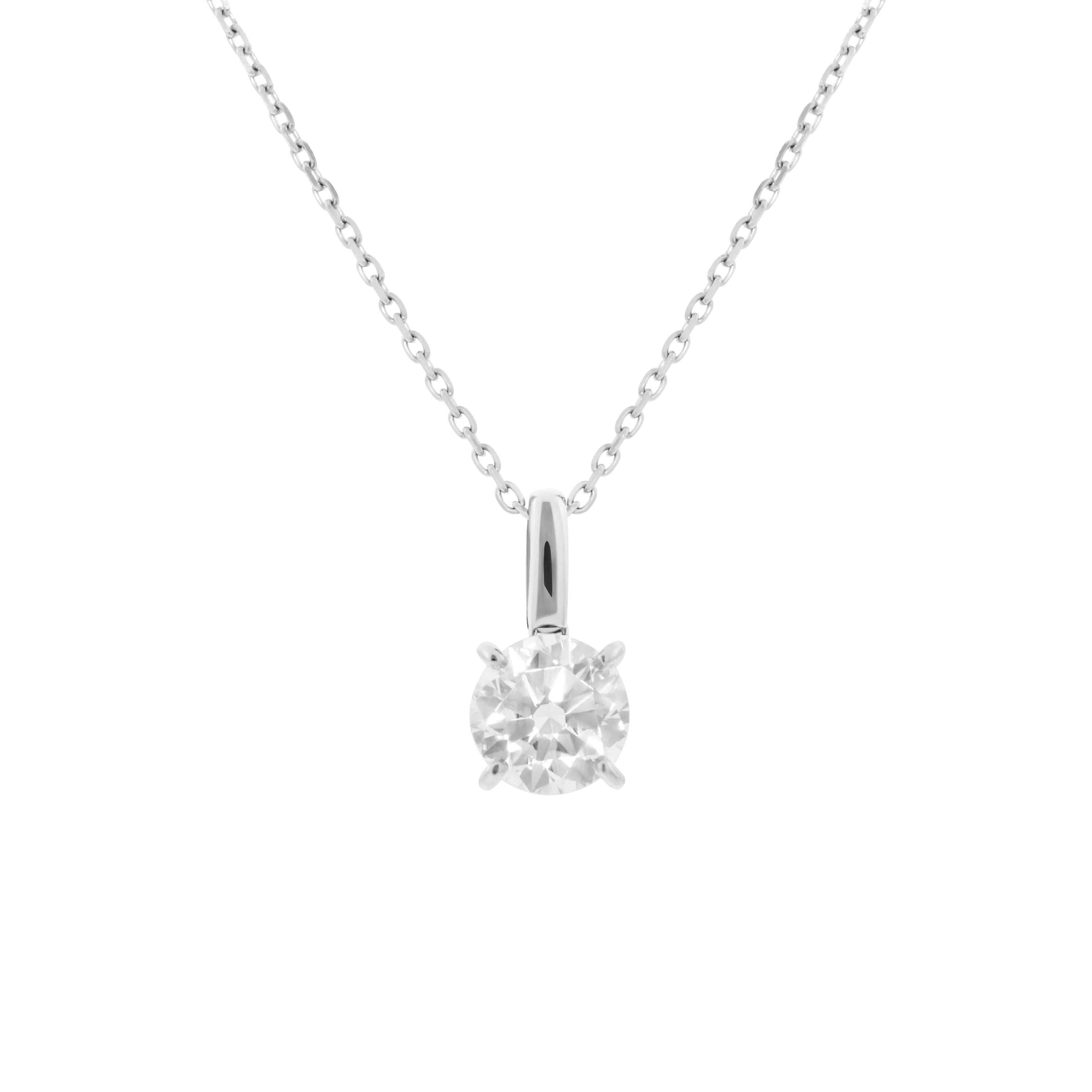 Luna solitaire bale necklace 1ct