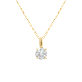 Luna solitaire bale necklace 1ct