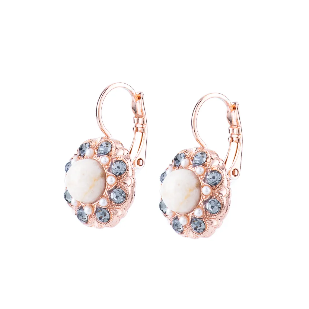 Medium Cluster Leverback Earrings in "Earl Grey" *Preorder*