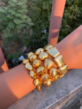 Mirage Si Stack-18k gold plated, Anti Tarnish (Set of 4)