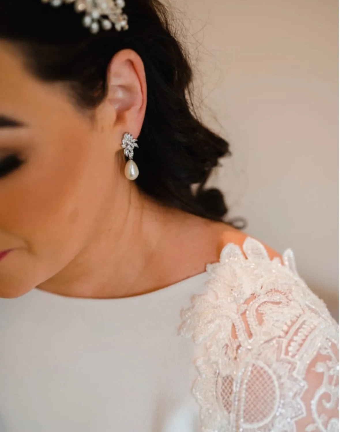 Nina - Silver Diamanté Earring