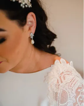 Nina - Silver Diamanté Earring