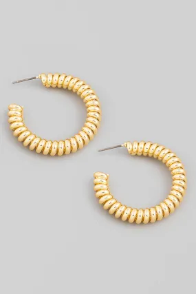 OEH0940 SPIRAL HOOP EARRINGS