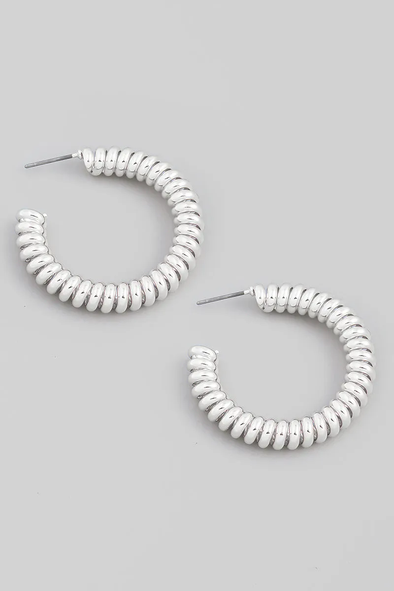 OEH0940 SPIRAL HOOP EARRINGS