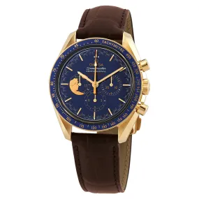 Omega Speedmaster 45th Anniversary APOLLO XVII Moonwatch Chronograph 18k Yellow Gold Blue Dial Men's Watch 311.63.42.30.03.001