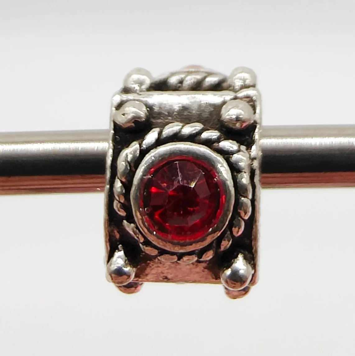 Pandora Inspired Charms - Silver Red
