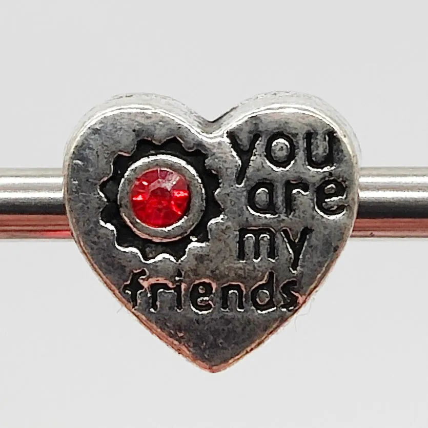 Pandora Inspired Charms - Silver Red