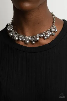 Paparazzi Necklace ~ Positively PEARL-escent - Silver