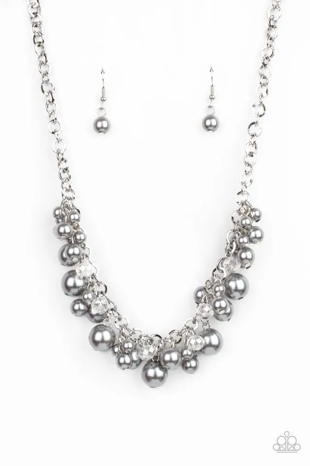Paparazzi Necklace ~ Positively PEARL-escent - Silver