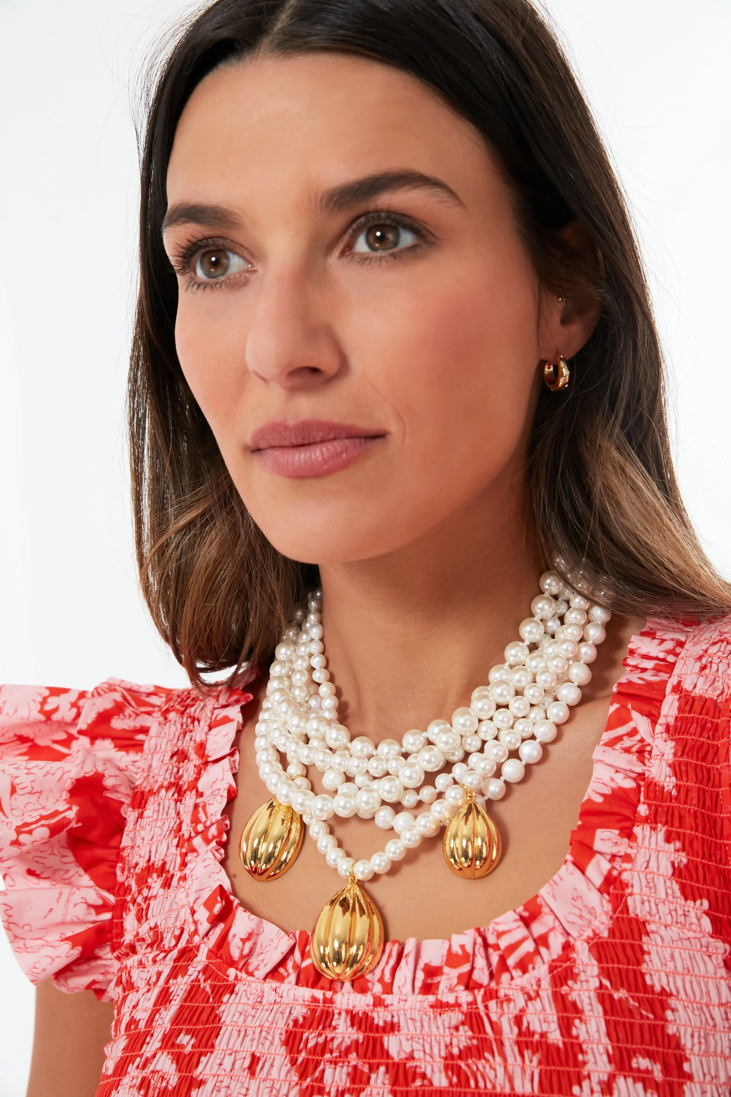 Pearl and Gold Serena Necklace