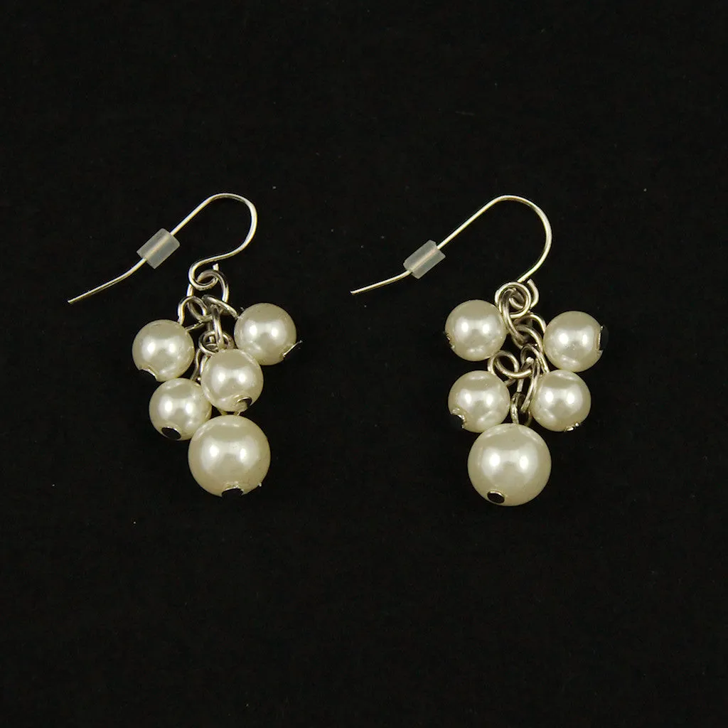 Pearl Cluster Earrings