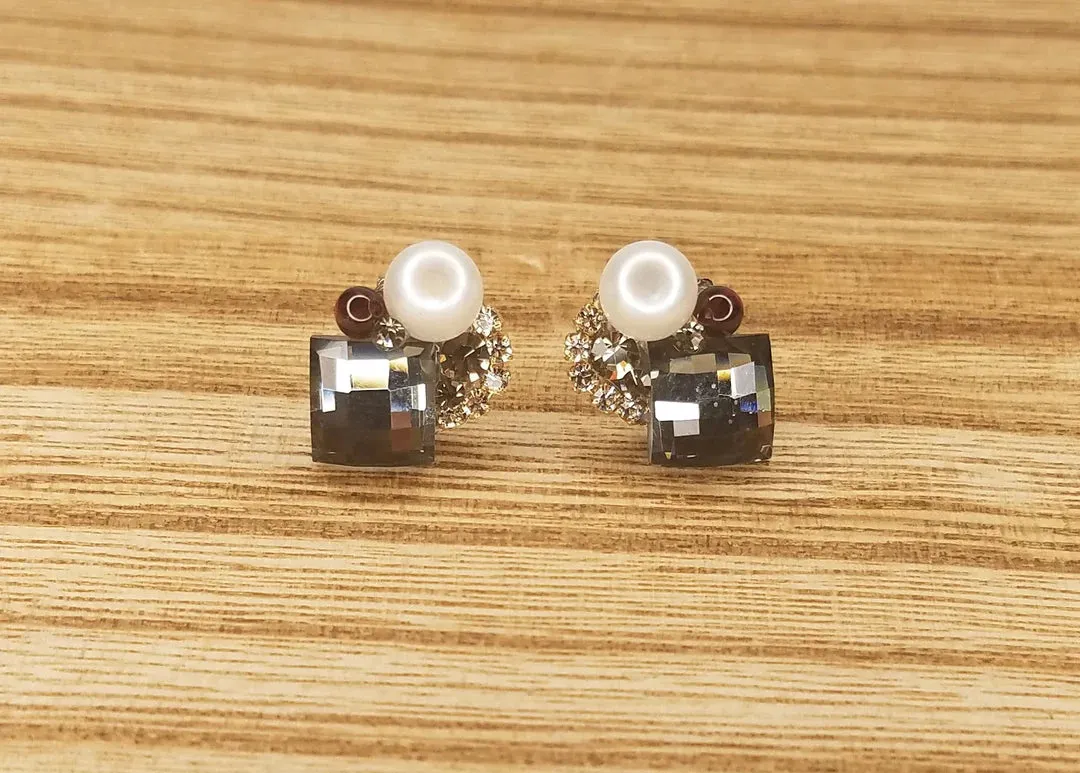 Pearl Cluster Earrings