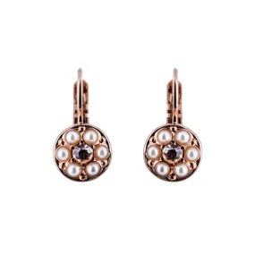 Petite Round Cluster Leverback Earrings in "Cookie Dough" *Custom*