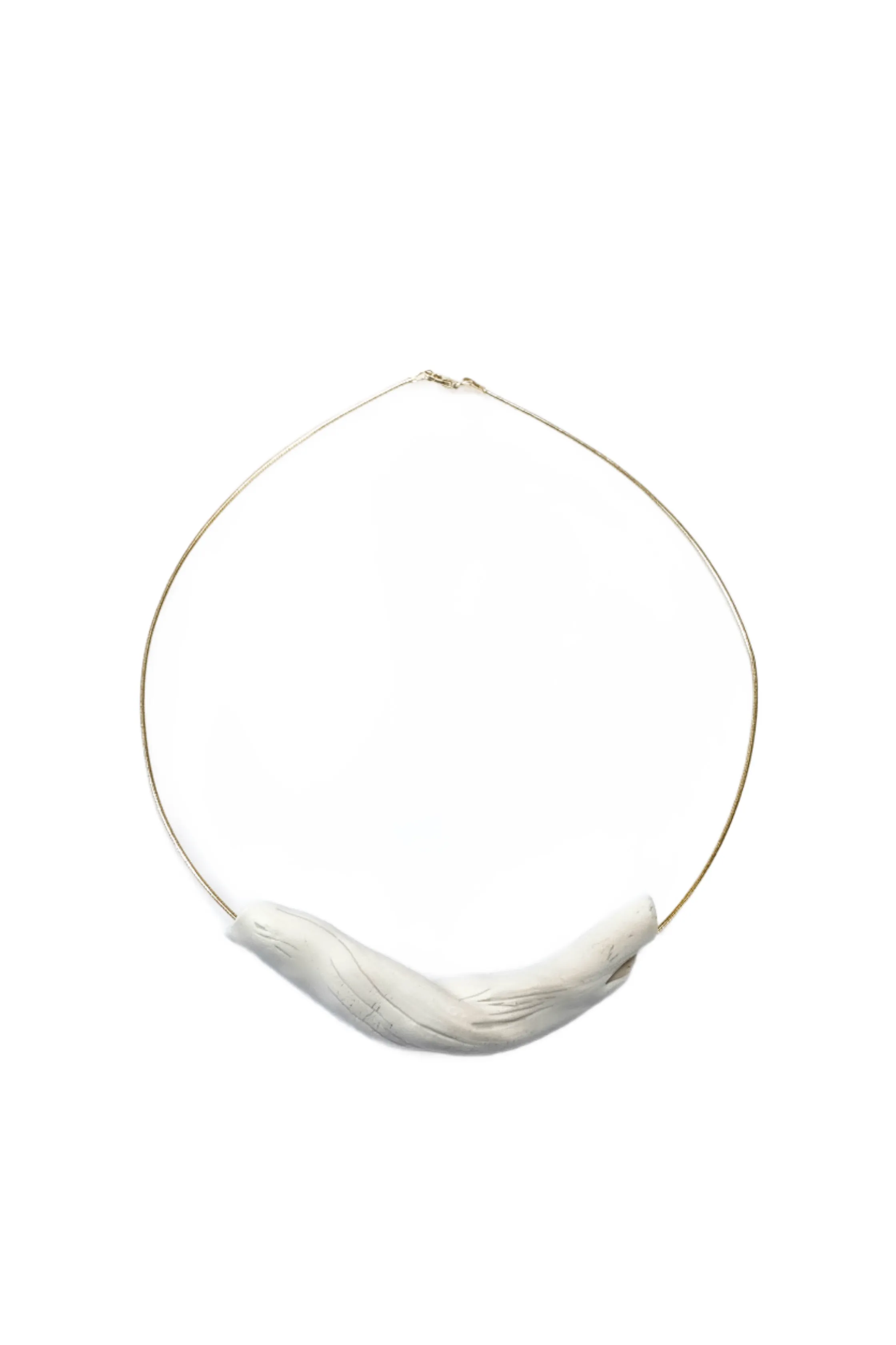 Porcelain Driftwood Bead Necklace