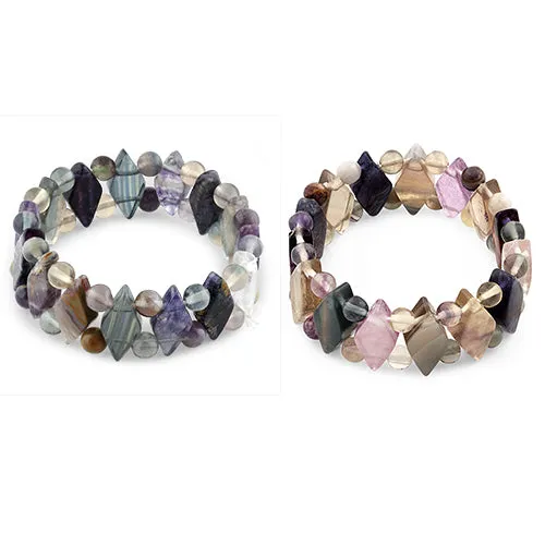 Princess Purple Fluorite Gem Stone Bracelet
