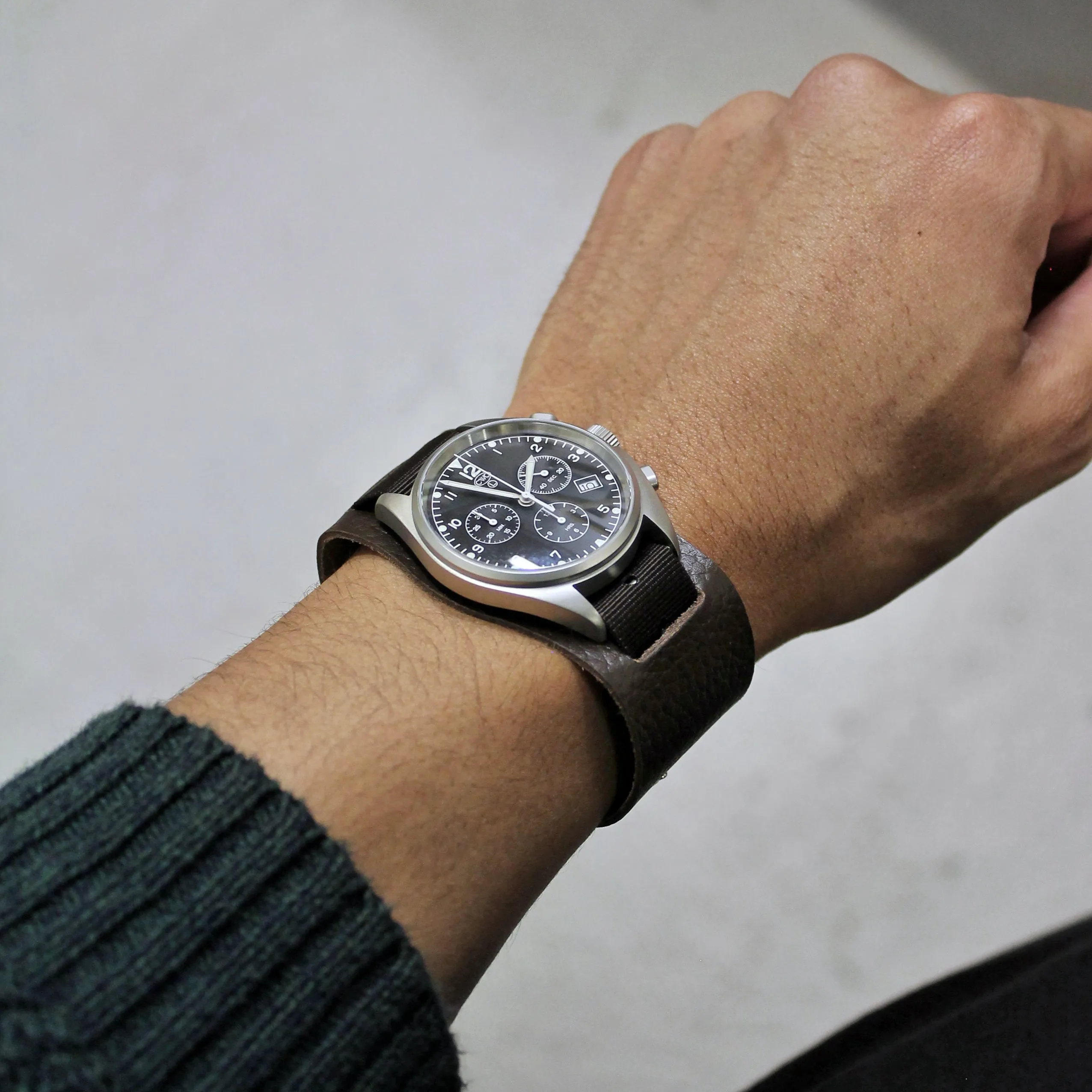 RAF-74 Leather / Nylon Watch Strap 18mm