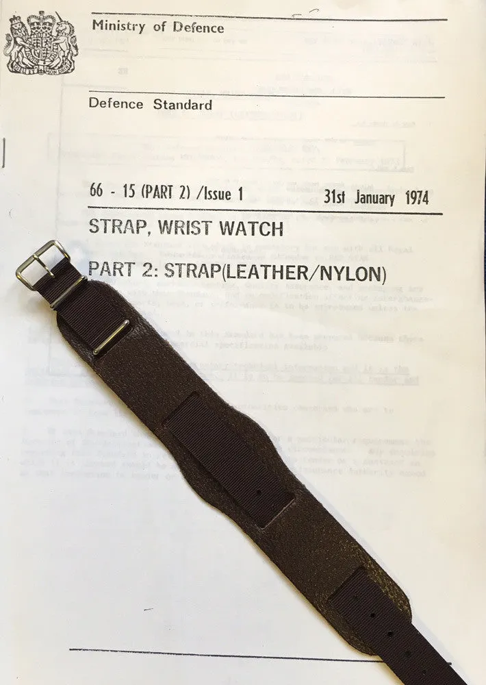RAF-74 Leather / Nylon Watch Strap 18mm