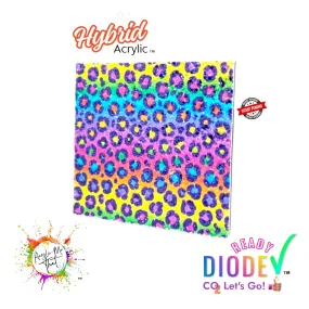 Rainbow Leopard Textured Glitter Hybrid Acrylic Sheet | Diode Laser Acrylic Sheet