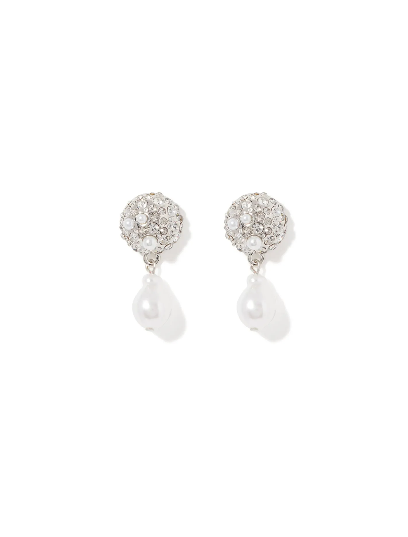 Sadie Stone Cluster Pearl Earrings