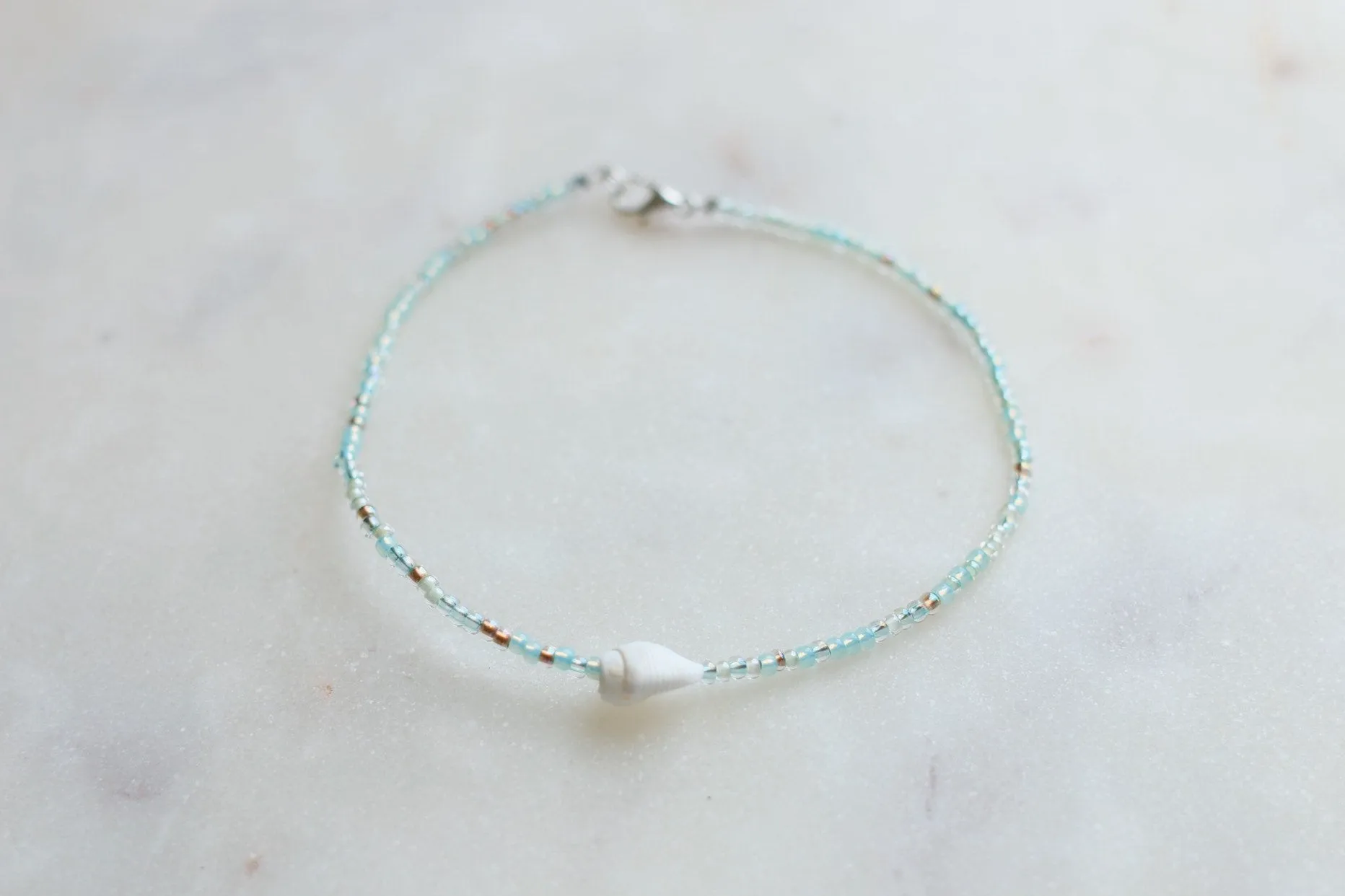Sea Foam Sea Shell Anklet