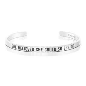 She Believed She Could So She Did Mantra Bracelet