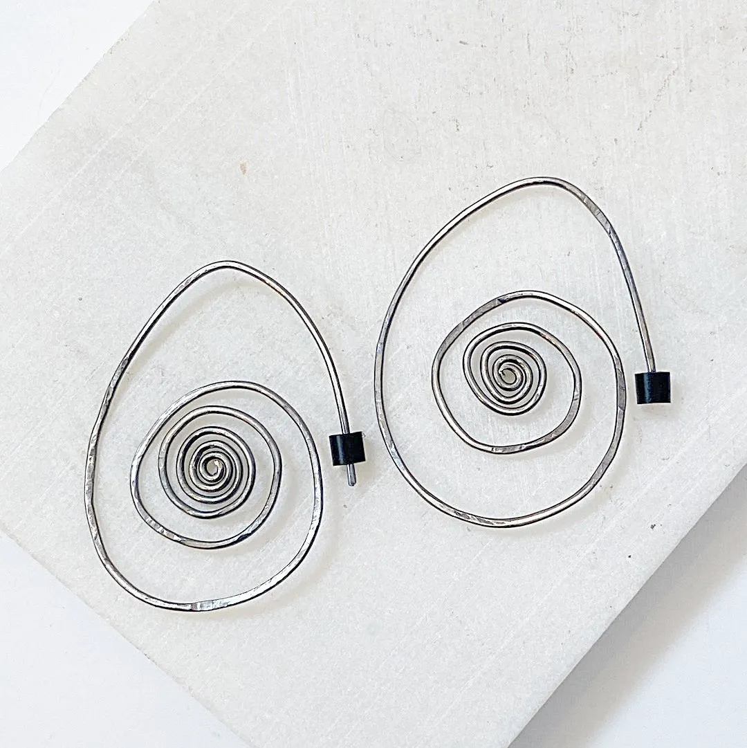 Silver Swirl Earrings