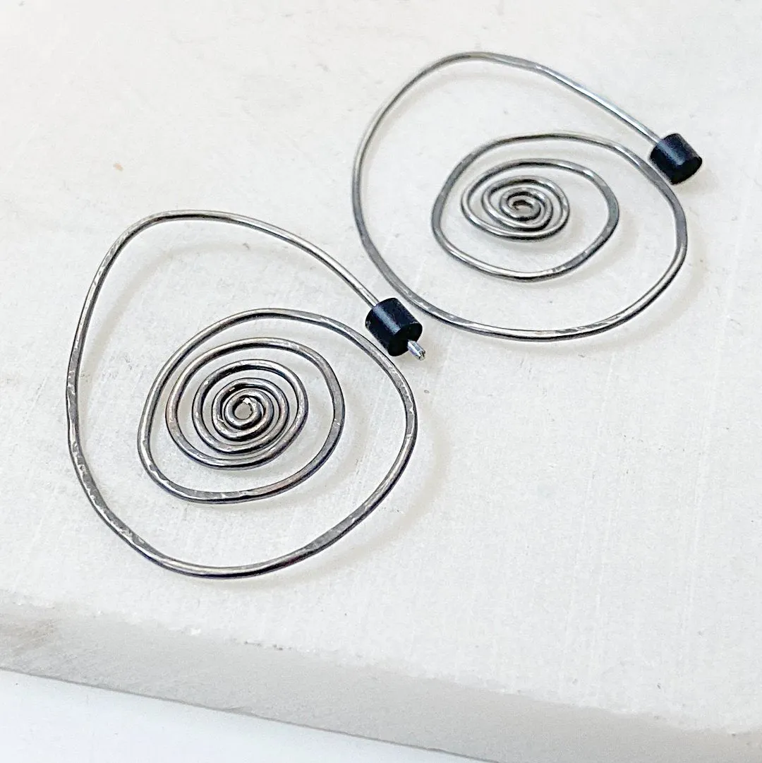 Silver Swirl Earrings