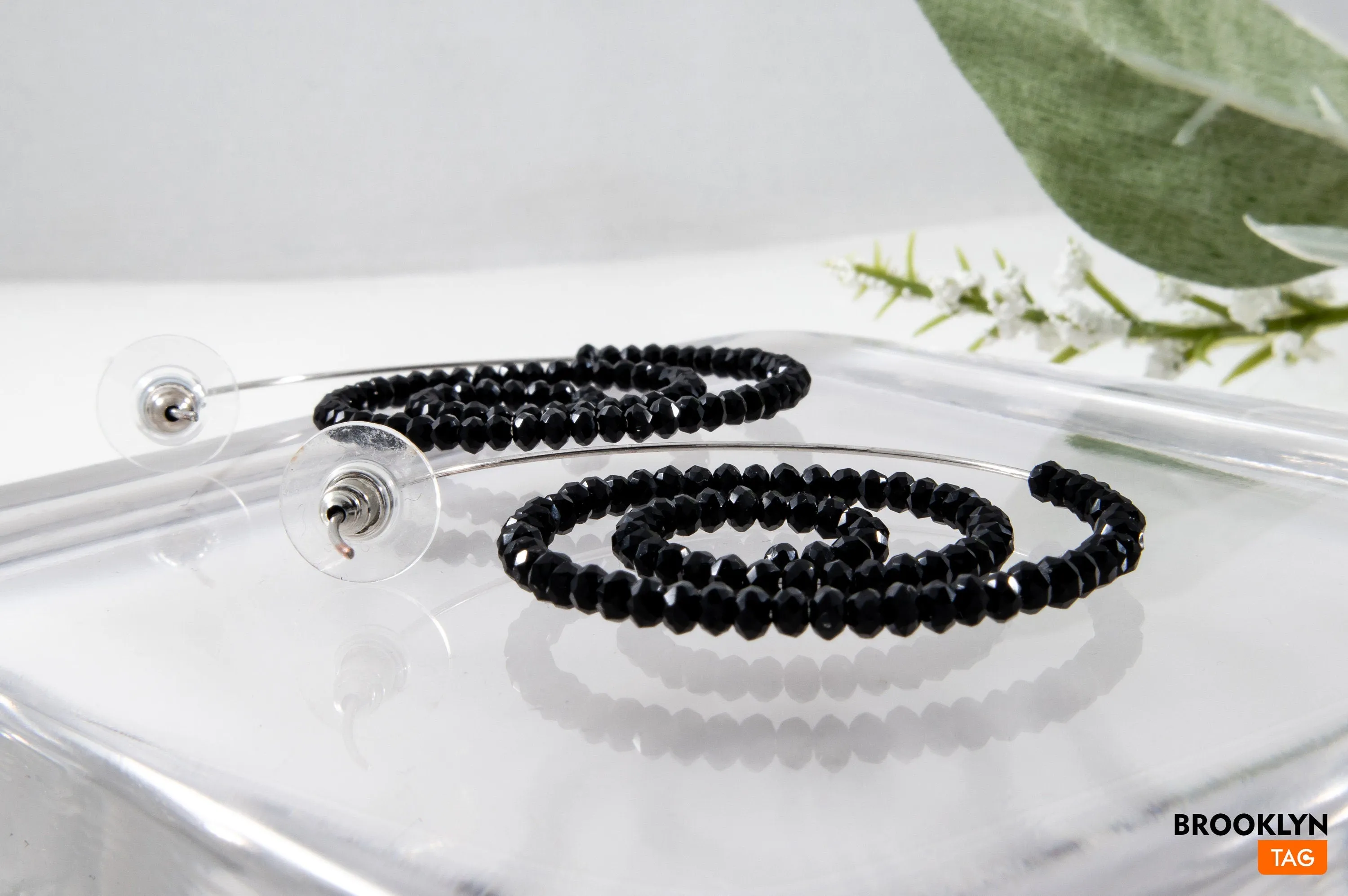 Spiral Earrings Black