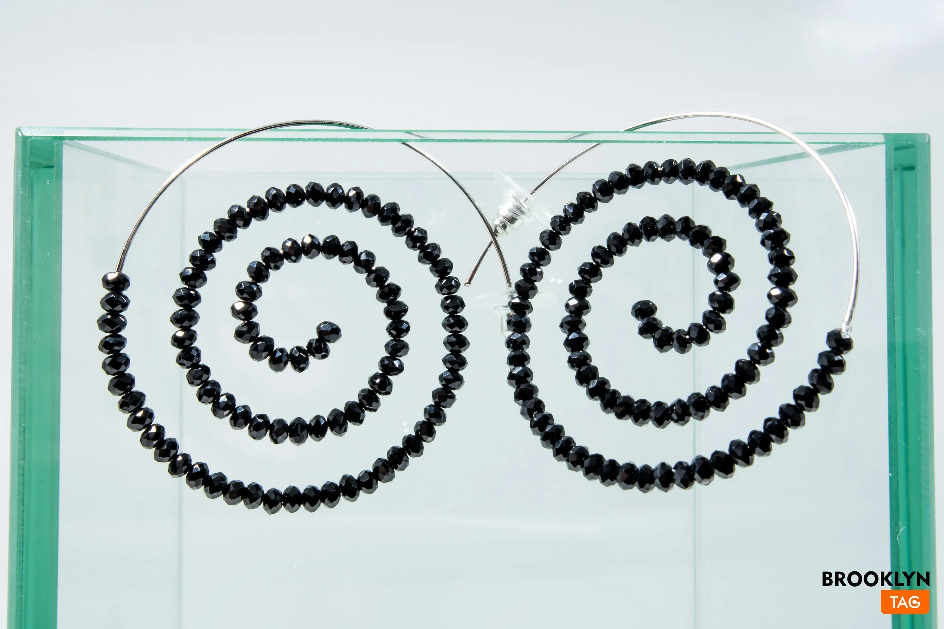 Spiral Earrings Black