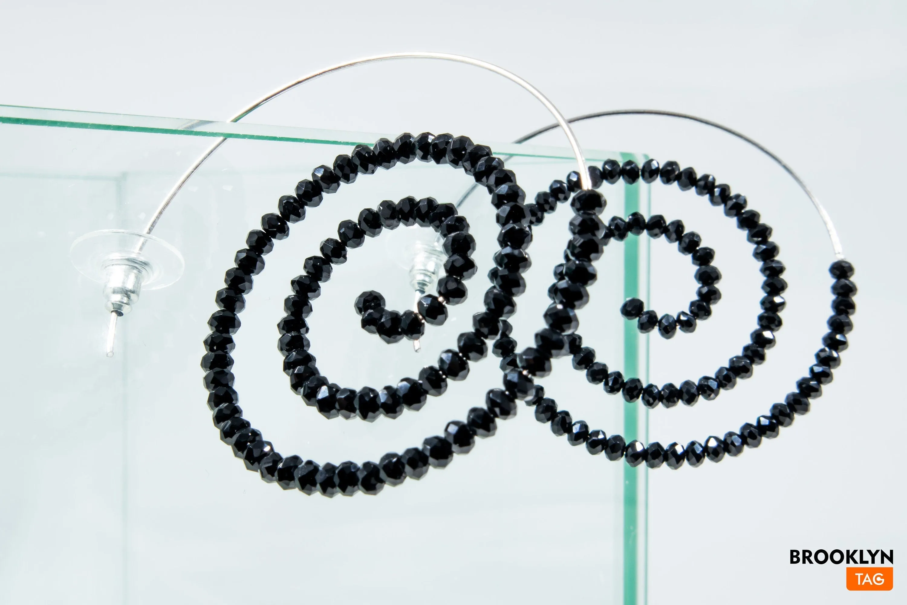 Spiral Earrings Black
