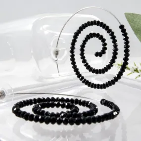 Spiral Earrings Black
