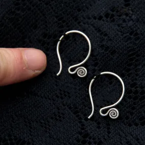 Spiral Hoop Earrings - Silver