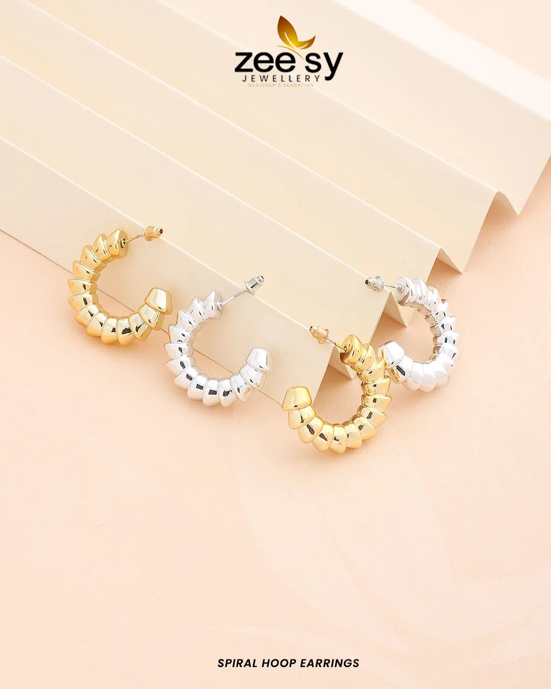 Spiral Hoop Earrings