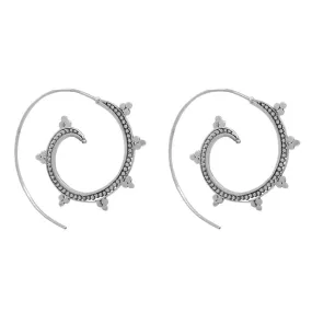 Sterling Silver Binti Spiral Hoop